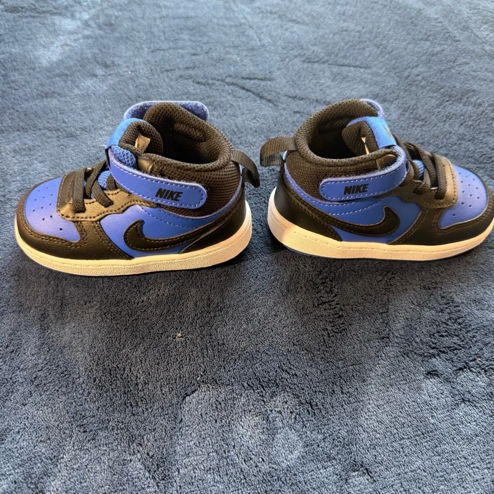 Nike‎ Court Borough Mid 2 6C Toddler Blue Black CD7784-404 NIB